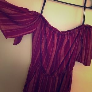 Maroon Drop Shoulder Jumpsuit